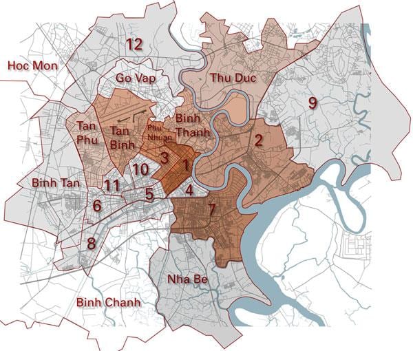 rayon xəritəsi Saigon