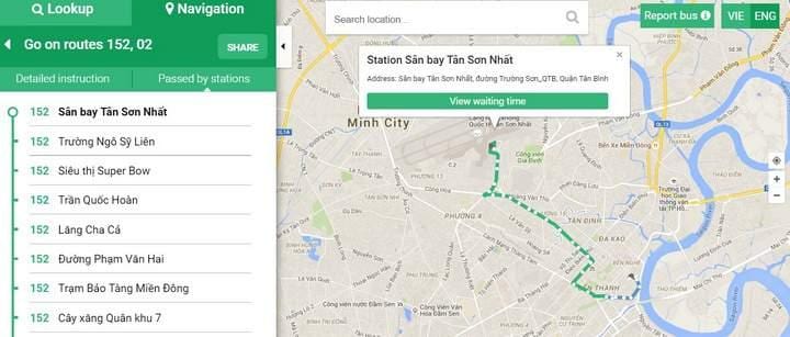 Kart Ho chi minh city avtobus marşrutu 152 