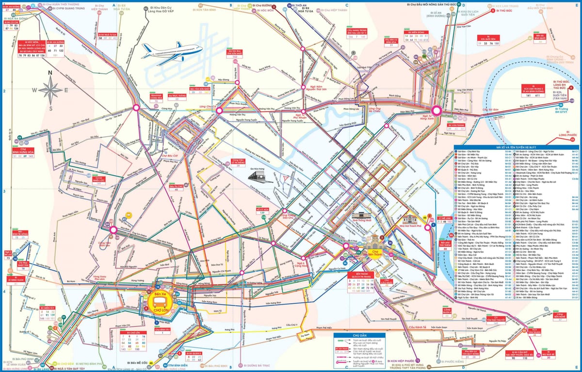 Ho chi minh city avtobus xəritə