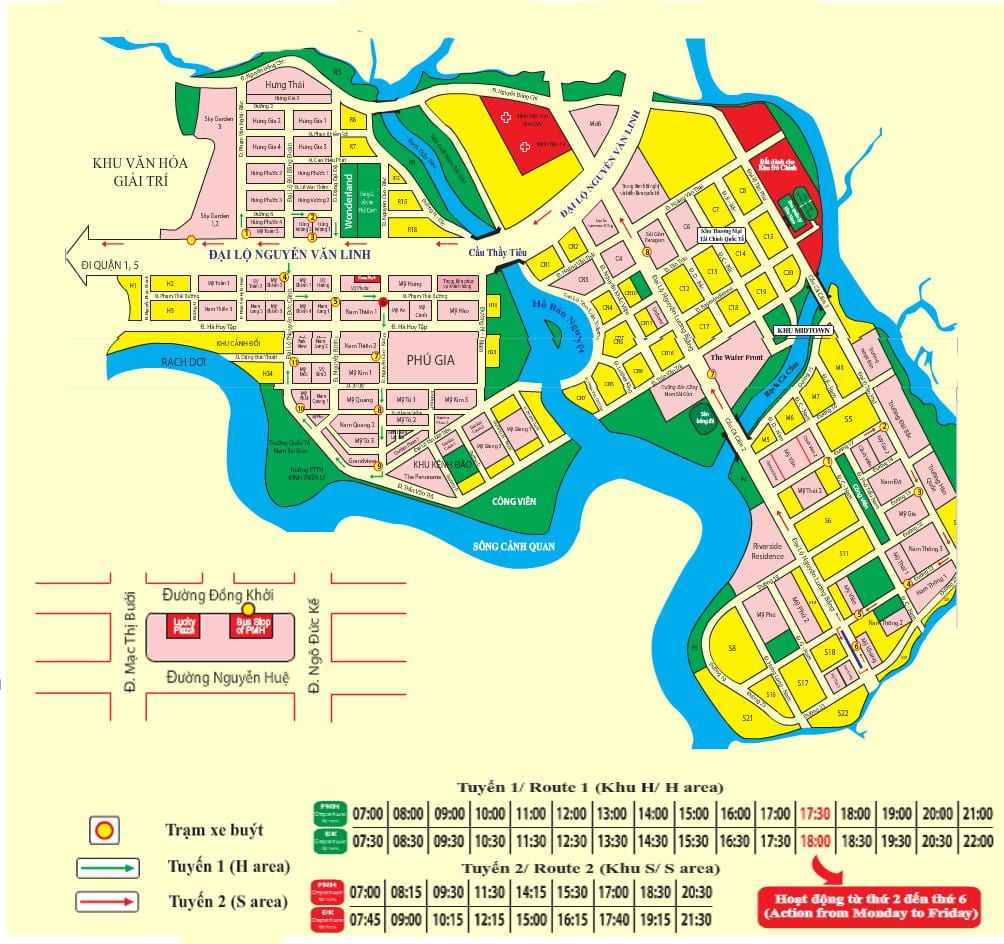 avtobus Saigon xəritə
