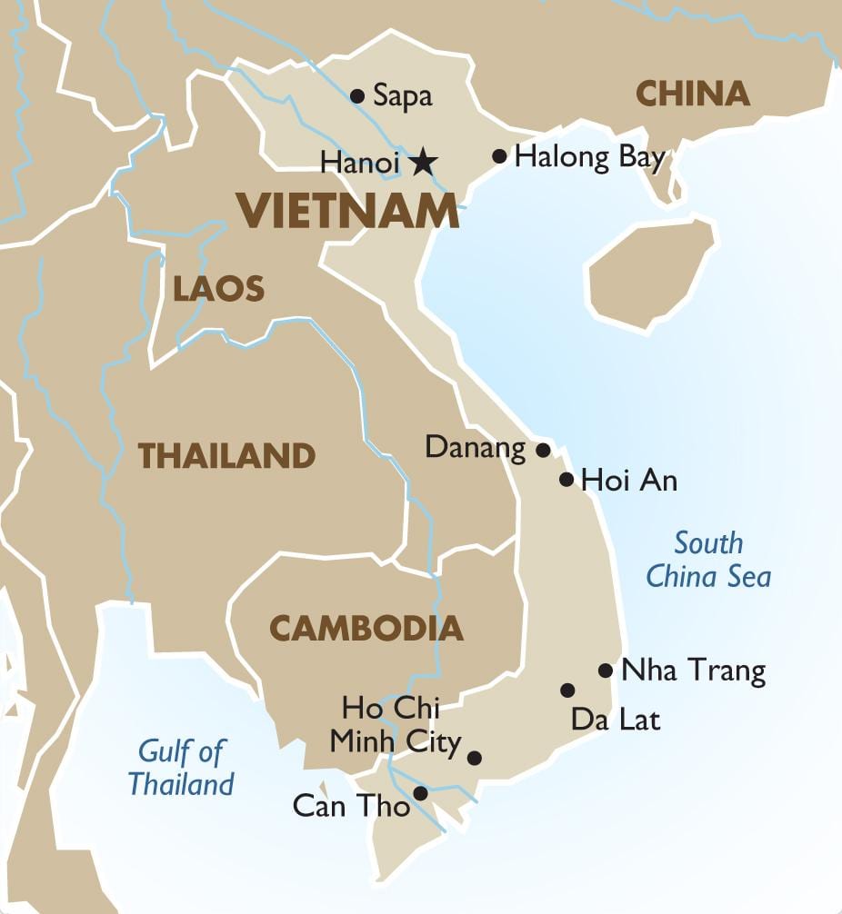 Vyetnamın Ho chi minh city bir xəritə 